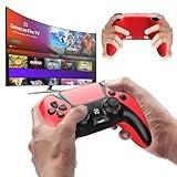 Ugame Replacement for Luna Controller, Ymir Wireless Controller for Fire TV with 2 Back Paddles/Macro Turbo/1200 mAh Battery, Made for Amazon Luna/PS4/PC, ldeal for Christmas, Red