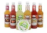 Master of Mixes Margarita / Daiquiri Drink Mixes Variety, Ready to Use, 1 Liter Bottles (33.8 Fl Oz), Pack of 6 Flavors + Margarita Salt