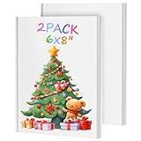 Utron 2PCS Hardcover Blank Book, 6 x 8in Autograph Book, Blank Books 40 Sheets Each, Hardcover Blank Book for Writing Stories, DlY Creations, Drawing, Writing(White)