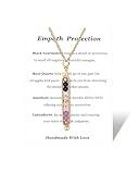 Ronglry Healing Crystals and Stones Necklace Spiritual Crystal Necklace for Women Men Healing Necklaces Empath Protection Gifts Crystal Pendant Necklaces Healing Crystals Jewelry-Empath Protection