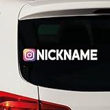 Social Media Username Sticker - Custom Decals Social Media Name Sticke - Colored Custom Social Media Decal for Car - Social Media Symbol Stickers