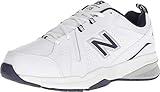 New Balance Men's 608 V5 Casual Comfort Cross Trainer, White/Navy, 11 Wide