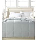 Blue Ridge Home Fashions Comforter Breathable Microfiber Duvet Insert, Summer Cooling Winter Warm Reversible Down Alternative Quilt Comforter for All Season, Full/Queen, Platinum