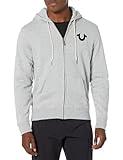 True Religion Zip Buddha Logo Hoody, Heather Grey, Large
