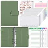 SKYDUE Budget Binder with 8pcs Zipper Envelopes,Money Organizer for Cash with 12pcs Expense Sheets & 24 Rose Gold Sticky Labels