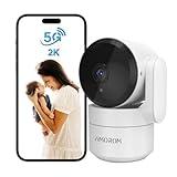 2K Indoor Security Camera,5/2.4G Wi-Fi Home Security Camera,360-Degree Pet Camera Indoor with Phone App,Night Vision Pan-Tilt Dog Camera,2-Way Audio,Motion Detection,Google Home/Alexa Supported