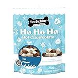 Three Dog Bakery Ho Ho Ho Hot Chowcolate - Festive Dog Treats, Carob & Marshmallow Wafers for Pups, Natural Dog Training Treats in Resealable Pouch, Puppy Training Treats