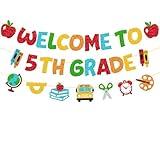 Welcome to 5th Grade Banner First Day of 5th Grade Decoration Welcome Back to School Hello 5TH Grade Garland School Classroom Bulletin Board Elementary Décor Back to School Party Supplies