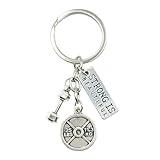 Motivational Fitness Keychain with Strong is Beautiful Inspirational Quote | Great for Fitness Lovers and Gifts (Single Keychain)