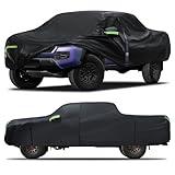 Car Cover Custom Fit for Toyota Tacoma 2005-2023,6 Layers Truck Cover Waterproof All Weather for Automobiles,Outdoor Full Exterior Cover,Rain, Sun, Wind Protection,Black