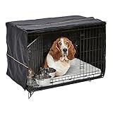 MidWest Homes for Pets iCrate Dog Crate Starter Kit | 36-Inch Crate Kit Ideal for Medium/Large Dogs (weighing 41 - 70 Pounds) || Includes Crate, Pet Bed, 2 Bowls & Crate Cover For Dogs