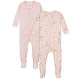 Gerber Baby Girls' 2-Pack Footed Pajamas, Love Pink, 18 Months