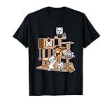 Funny Horror Movie Kitten Playing On Cat Tree T-Shirt