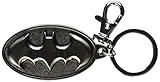 DC Batman Logo Pewter Keyring Silver, One Size