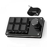 SIKAI CASE Programmable Macro Keyboard,6 Key Macro Mechanical Gaming Macro Keypad,Custom Knob KeyPad, Hot swappable Switch Gaming Keyboard,Wired programmable keypad with Drawing Programming Video
