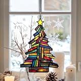 Today Christmas Book Tree Suncatcher Christmas Tree Ornament, Christmas Tree Bookish Gift, Book Club Gift, Book Lover Gift, Hanging Indoor Window Decor