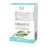 Organyc 100% Certified Organic Cotton Swabs - No Man-Made Materials, 200 Count, White