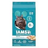 IAMS PROACTIVE HEALTH Adult Indoor Weight Control & Hairball Care Dry Cat Food with Chicken & Turkey Cat Kibble, 22 lb. Bag