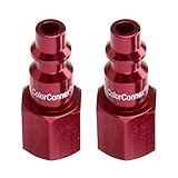 ColorConnex Plug (2-Pack), Industrial Type D, 1/4" FNPT, Red - A73430D-2PK