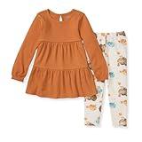 Burt's Bees Baby - Baby Girls Top and Pant Set, Tunic and Leggings Bundle, 100% Organic Cotton