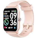 Woneligo Smart Watch for Women - 1.8" Full Touch HD Screen, 24-Hour Heart Rate, Blood Oxygen, Sleep Monitor, Alexa Built-in, IP68 Waterproof, 100 Sports Modes, Unisex