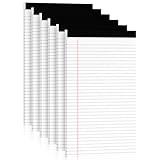 White Legal Pads 8.5 x 14, 6 Pack Wide Ruled Legal Notepads, White Note Pads 8.5 x 14 Writing Pads, Notebook Paper 8.5 x 14, Lined Tablets Notebook Pads of Paper, 70 GSM White Paper, 30 Sheets/Pad