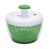 Farberware Easy to use pro Pump Spinner with Bowl, Colander and Built in draining System for Fresh, Crisp, Clean Salad and Produce, 6.6 quart, Green