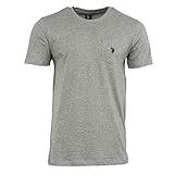 U.S. Polo Assn. Men's Crew Neck Pocket T-Shirt, Heather Grey, XX-Large