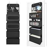 NEWFOM Over The Door Organizer, Door Hanging Organizer with 2 Small PVC and 4 Large Pockets Behind The Door Storage Organizer for Nursery Closet Cabinet Baby Storage Diapers Cosmetics, Toys