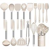 Stainless Steel Kitchen Cooking Utensil Set, Umite Chef 15 pcs Utensils - Nonstick Cookware Set Spatula -Kitchen Gadgets Tools Gift