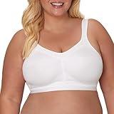 PLAYTEX Womens 18 Hour Wireless Seamless Full-coverage T-shirt With Smoothing Support, Us4159 Bras, White, 40D US