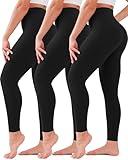 3 Pack Leggings for Women High Waisted No See-Through Tummy Control Soft Yoga Pants Womens Workout Athletic Running Leggings