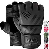 WYOX MMA Gloves for Men & Women – Grappling & Sparring Boxing Gloves with Open Palm Design, Padded Fingerless Training Gloves for Kickboxing, Muay Thai, Youth & Heavy Bag Workouts