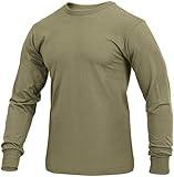 Rothco Long Sleeve Solid T-Shirt – Comfortable Crewneck Tee for Outdoor Adventure, AR 670-1 Coyote Brown, L