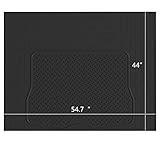 PIC AUTO Heavy Duty Rubber Trunk Cargo Liner Floor Mats, Trimmable to Fit for Car, SUV, Van, Trucks (Large, Black)