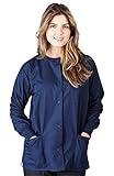 Natural Uniforms Warm Up Scrub Jacket-Dark Navy Blue-Large