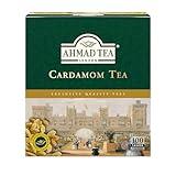 Ahmad Tea Black Tea, Cardamom Teabags (No Envelopes), 100 ct - Caffeinated and Sugar-Free