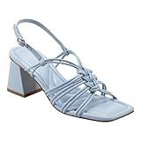 Marc Fisher Women's Magnify Heeled Sandal, Powder Blue 450, 8.5