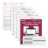 Adams 2024 1099 NEC Tax Forms Kit for 50 Recipients, 4-Part 1099 Forms, 6 1096 Forms, Self Seal Envelopes, Access to Adams Tax Forms Helper (1009318)