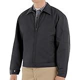 Red Kap Men's Slash Pocket Quilt-Lined Jacket, Black, Medium