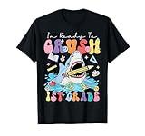 Kid I'm Ready to Crush 1st Grade Groovy Back to School Shark T-Shirt