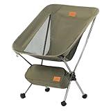 Naturehike YL08 Ultralight Camping Chair, 2.12 LBS Portable Backpacking Chair with Anti-Sinking Feet, Lightweight Compact Collapsible Camp Chair Folding Hiking Chair