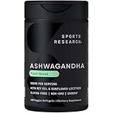 Sports Research® Ashwagandha Softgels with Coconut MCT Oil - Natural Ayurvedic Adaptogen Made with Shoden® Ashwa for Relaxation, Calm & Sleep Support - Gluten Free & Vegan Friendly - 120 Count