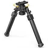 CVLIFE Bipod Compatible with M-Rail Bipods for Rifles Tactical Sturdy Portable Height Adjustable Rifle Bipod for Hunting Shooting Outdoors (Black, 7.8-10.6")