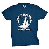 Crazy Dog Mens T Shirt Prestige Worldwide Boats and Hoes Funny Comedy Cult Classic Quote Tee Movie Fan Apparel Graphic Novelty Shirt Navy XXL