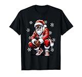 African American Christmas Pajama Xmas Afro Santa Claus PJ T-Shirt
