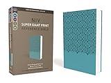 NIV, Super Giant Print Reference Bible, Leathersoft, Teal, Red Letter, Comfort Print