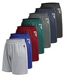 7 Pack Mens Athletic Shorts - Gym Basketball Running Workout Quick Dry Black Shorts with Pockets for Casual Performance