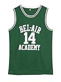 Amzdest 90s The Fresh Prince of Bel Air Academy #14 Jersey Shirt for Men and Women, Unisex Basketball Jersey for Theme Party (Green, 3X-Large)