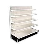 36X14X48" Singleside Add-on Gondola Display Merchandiser Unit, Excluding Shelves, Black MGSSA-361448-B-NF